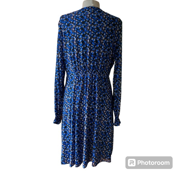 CAbi 5772 The Ten Dress NWOT blue mini print size Large - Picture 6 of 9